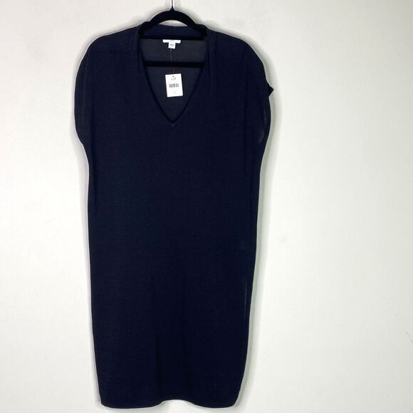 New J. Jill V-Neck Cap Sleeve Side Slit Tunic Top Cover Up Women's Size Small - Picture 1 of 9